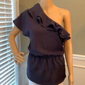 Sugarlips One sleeve ruffled top. Size Med.